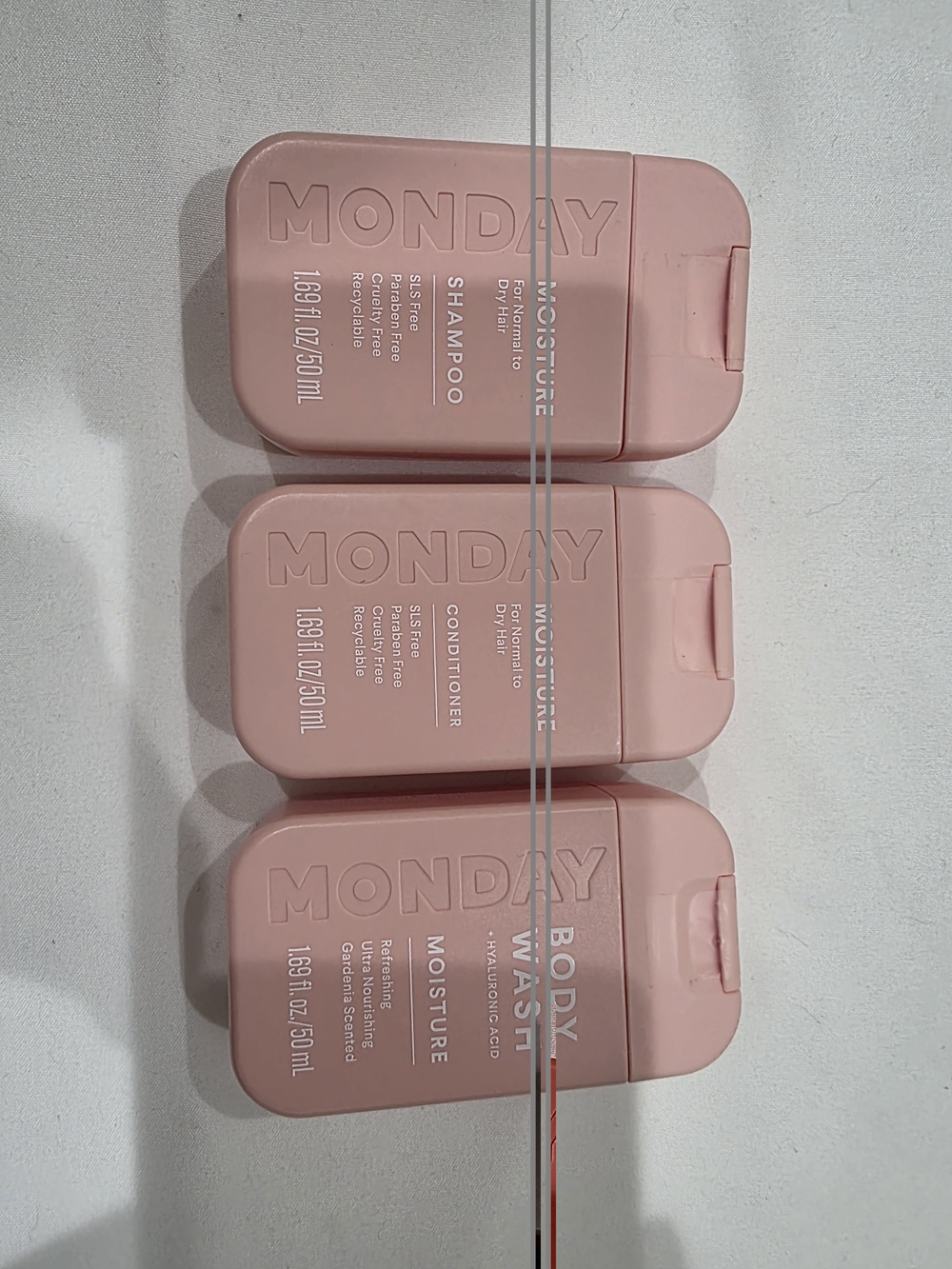 See You Monday Pink Rectangular Hair Claw Clip Set